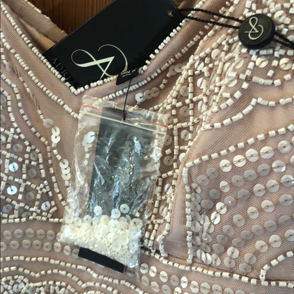 Adrianna Papell beaded bodice Formal lilac dress - Picture 5 of 8